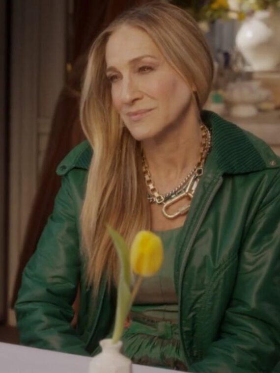 And Just Like That S02 Carrie Bradshaw Green Bomber Jacket