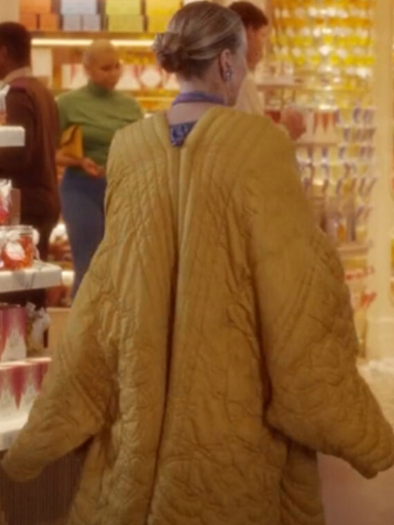 And Just Like That S02 Sarah Jessica Parker Yellow Scalloped Coat