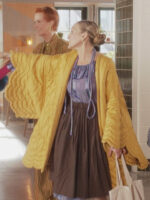And Just Like That S02 Sarah Jessica Parker Yellow Scalloped Coat