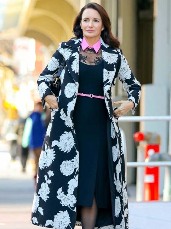 And Just Like That S02 Kristin Davis Floral Trench Coat