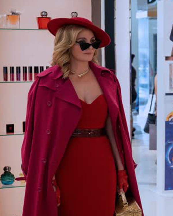 Glamorous 2023 Kim Cattrall Pink Trench Coat - The California Jackets