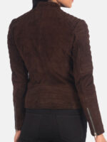Women’s Suede Leather Brown Jacket