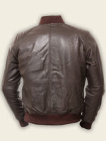 Men Dark Brown Bomber Jacket