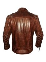 Mens Diamond Quilted Vintage Leather Jacket