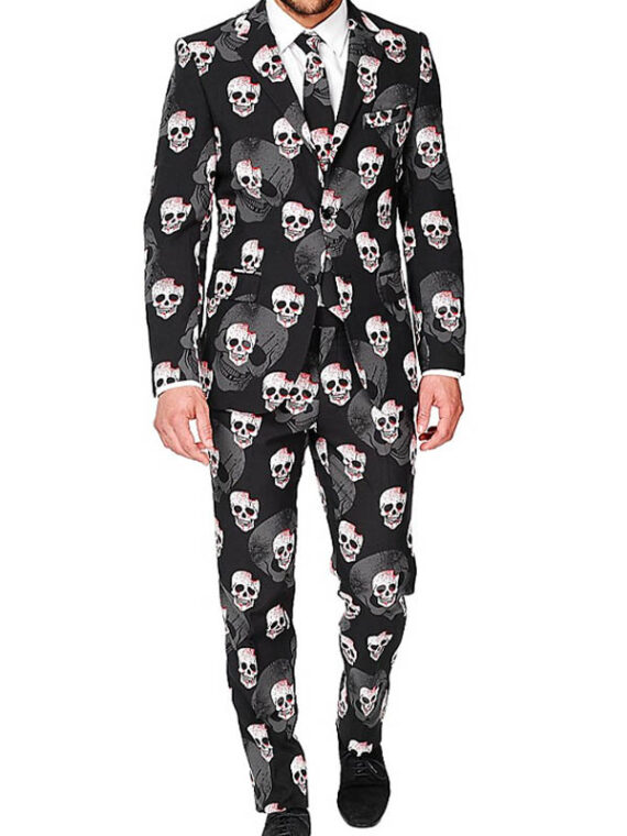 Halloween 2023 Skulleton Printed Suit