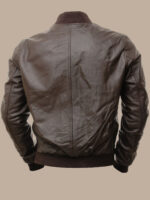 Men Hickory Brown Bomber Jacket