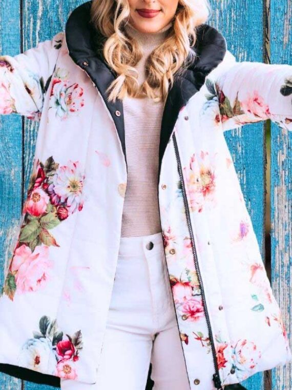Love Is Blind S04 Chelsea Griffin Floral Puffer Coat