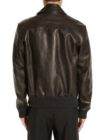 Black Lambskin Leather Jacket For Men