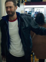 The Bear Ebon Moss-Bachrach Bomber Leather Jacket