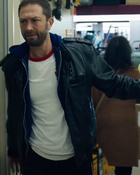 The Bear Ebon Moss-Bachrach Bomber Leather Jacket