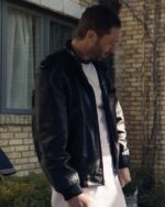 The Bear Ebon Moss-Bachrach Bomber Leather Jacket