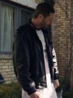 The Bear Ebon Moss-Bachrach Bomber Leather Jacket