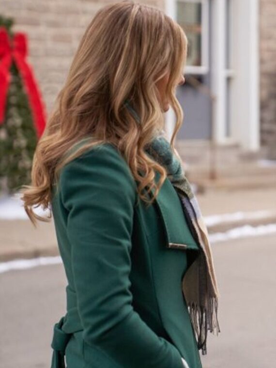 Christmas By Design 2023 Rebecca Dalton Belted Green Coat