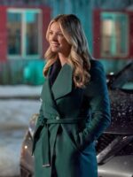 Christmas By Design 2023 Rebecca Dalton Belted Green Coat