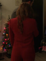 Under The Christmas Sky 2023 Jessica Parker Kennedy Maroon Blazer
