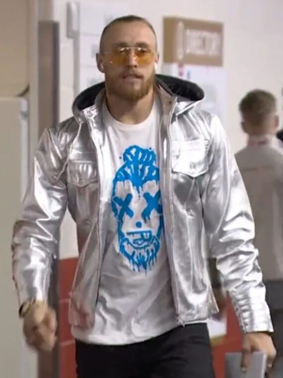 George Kittle Silver Hooded Jacket