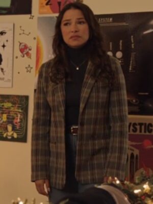 Under The Christmas Sky 2023 Jessica Parker Kennedy Plaid Blazer