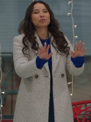 Under The Christmas Sky 2023 Jessica Parker Kennedy Sherpa Coat