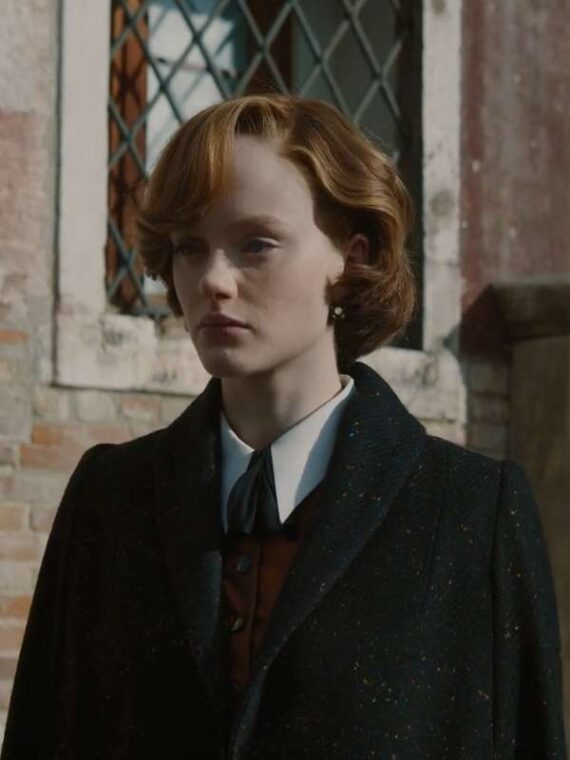 A Haunting in Venice 2023 Emma Laird Black Coat