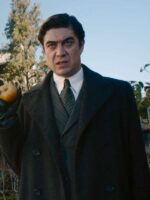 A Haunting in Venice 2023 Riccardo Scamarcio Black Trench Coat
