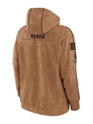 Chicago Bears Salute To Service Brown Hoodie