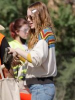 The Curse 2023 Emma Stone Striped Sweater