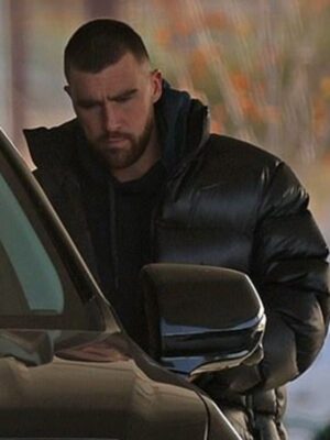Kansas City Travis Kelce Black Quilted Puffer Jacket