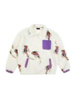 Koi Fish Quarter Zip Sherpa Pullover Sweater