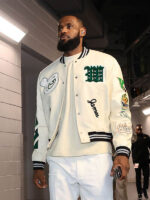 Lebron James Off White Kings Varsity Jacket
