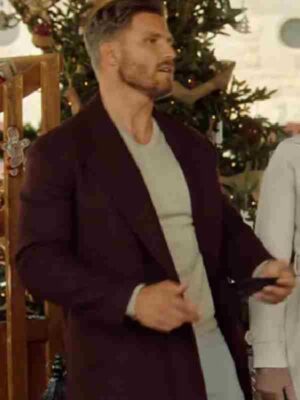 Mom’s Christmas Boyfriend 2023 Anthony Bewlz Maroon Coat