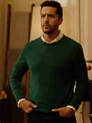 Mom’s Christmas Boyfriend 2023 Zach Smadu Green Sweater