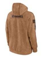 Brown Seahawks Salute To Service Hoodie