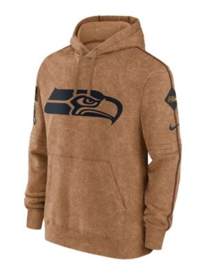Brown Seahawks Salute To Service Hoodie