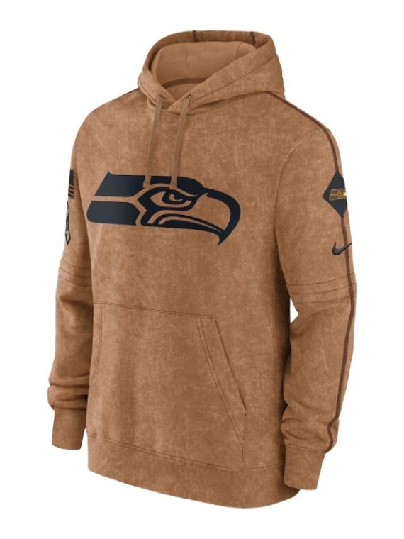 Brown Seahawks Salute To Service Hoodie