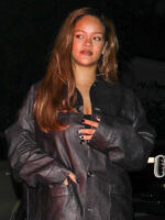 Rihanna San Black Leather Jacket