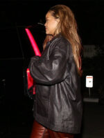 Rihanna San Black Leather Jacket