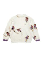 Koi Fish Quarter Zip Sherpa Pullover Sweater