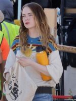 The Curse 2023 Emma Stone Striped Sweater
