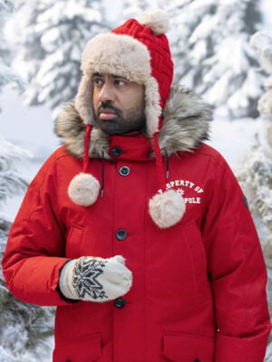 The Santa Clauses S02 Kal Penn Red Hooded Jacket
