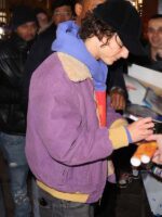 Timothee Chalamet SNL After Party Fur Jacket