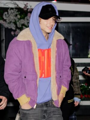 Timothee Chalamet SNL After Party Fur Jacket