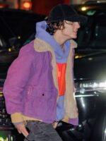Timothee Chalamet SNL After Party Fur Jacket