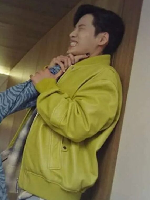 Tomorrow Ji-On Yoon Green Leather Jacket
