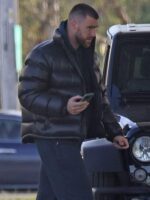 Travis Kelce Black Puffer Jacket