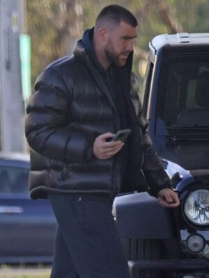 Travis Kelce Black Puffer Jacket