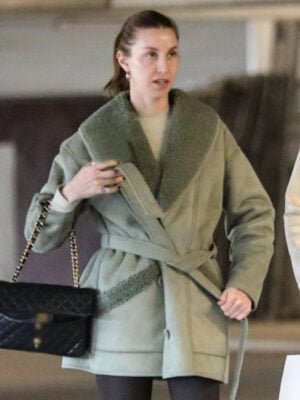Whitney Port Green Shearling Jacket