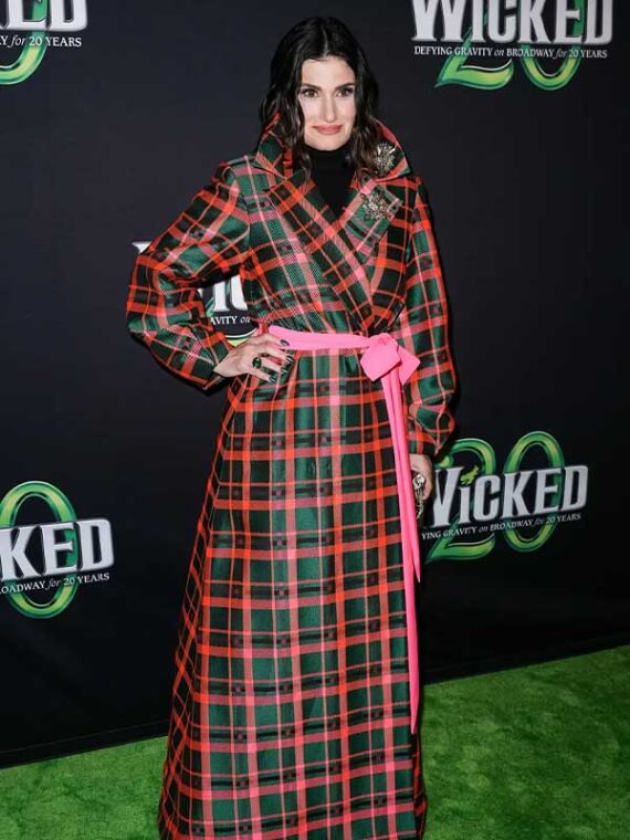 Wicked Idina Menzel Plaid Coat