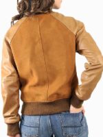 Suede Leather Varsity Jacket