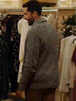 Mom’s Christmas Boyfriend 2023 Zach Smadu Grey Cardigan