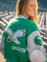 90s Eagles Letterman Jacket